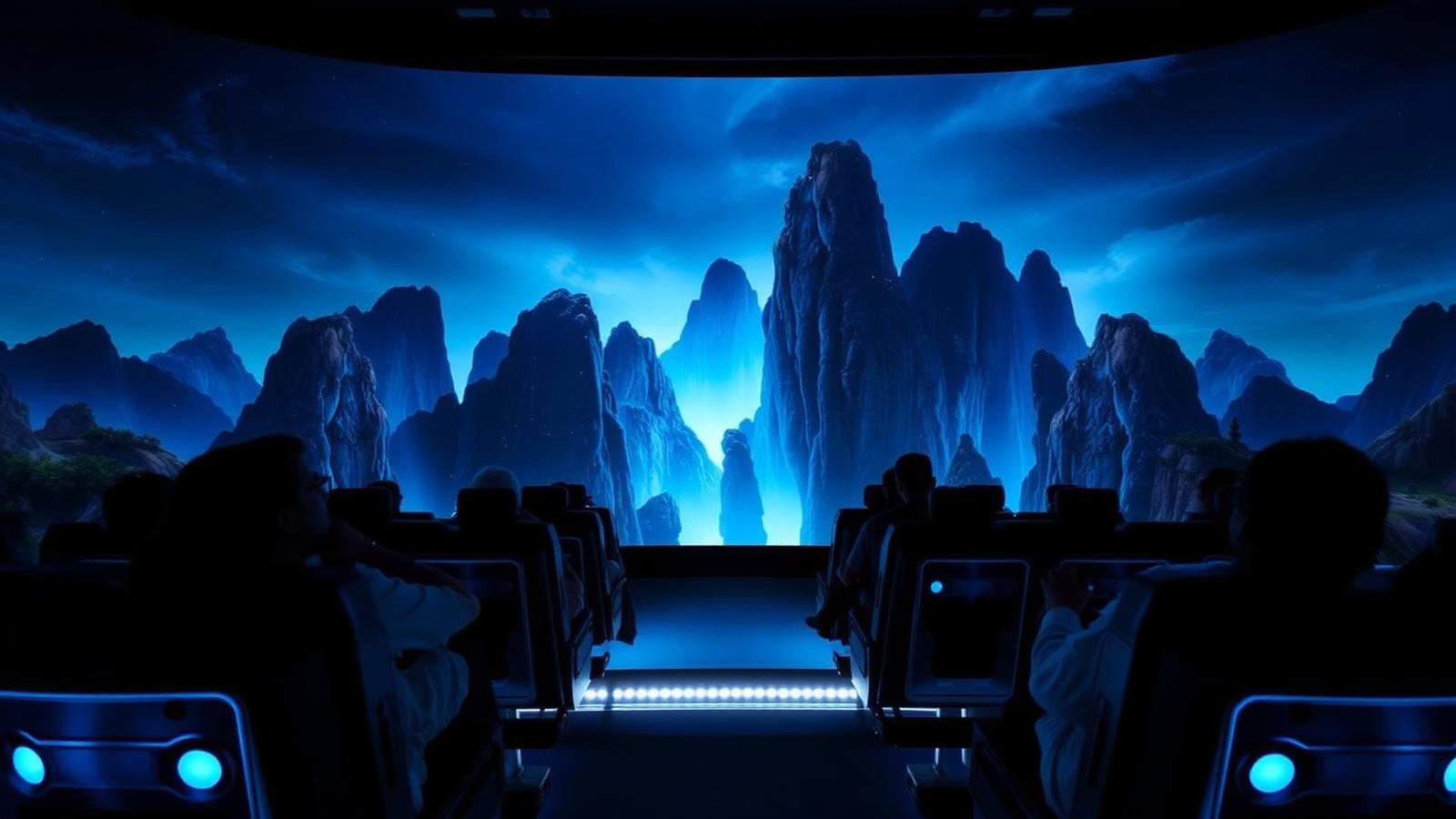 Avatar Flight of Passage banshee flight simulator in Pandora