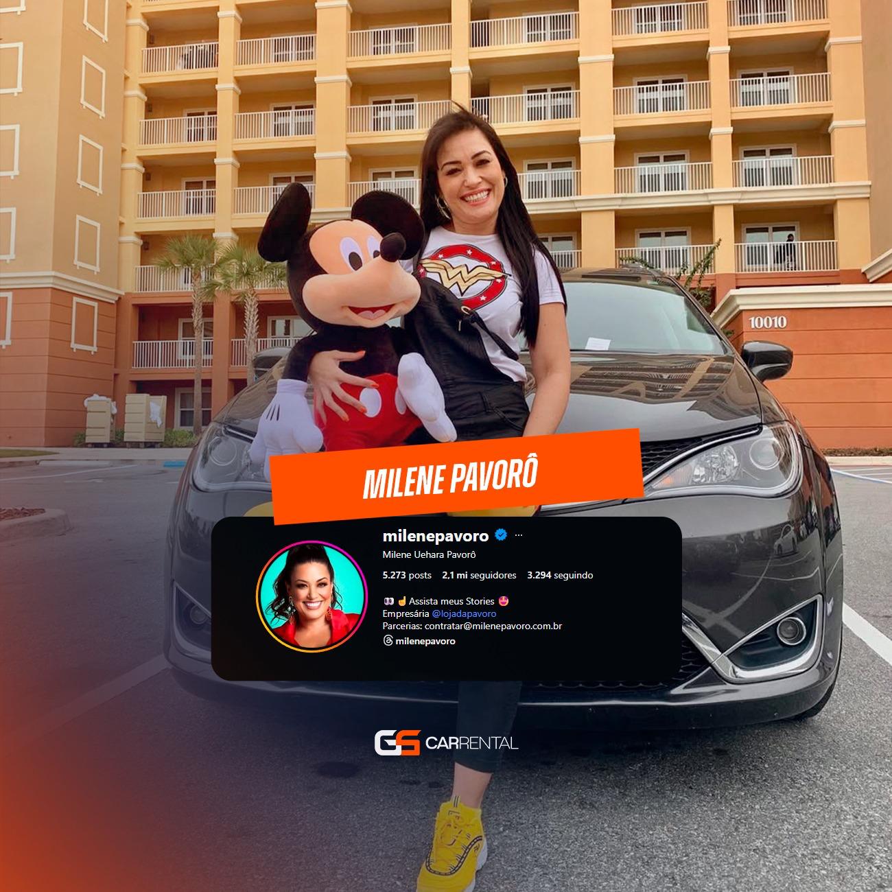 Milene Pavorô - cliente GS Car Rental