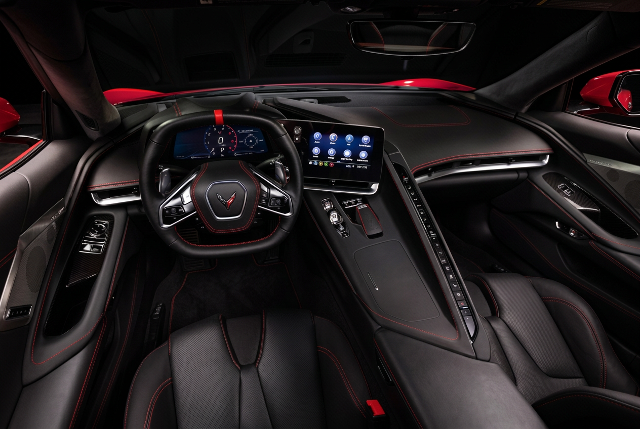 Corvette Stingray interior with leather seats