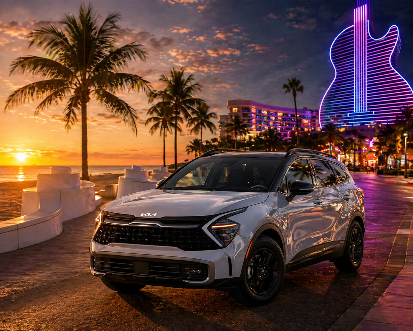 Kia Sportage no Hard Rock Hollywood Florida