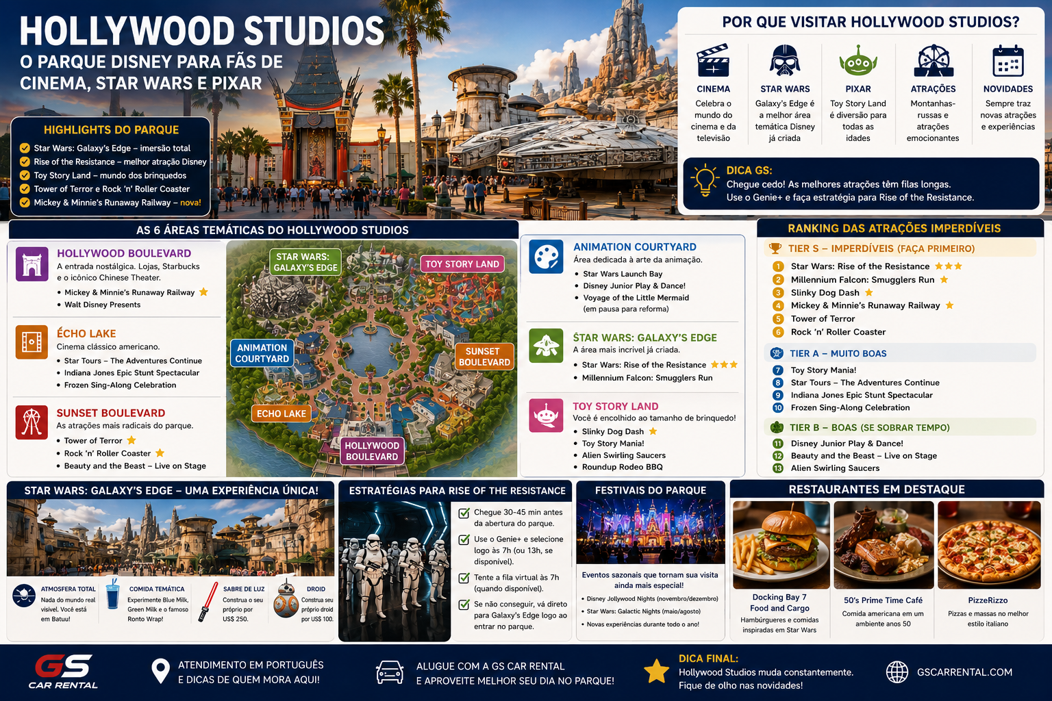 Map of Disney's Hollywood Studios