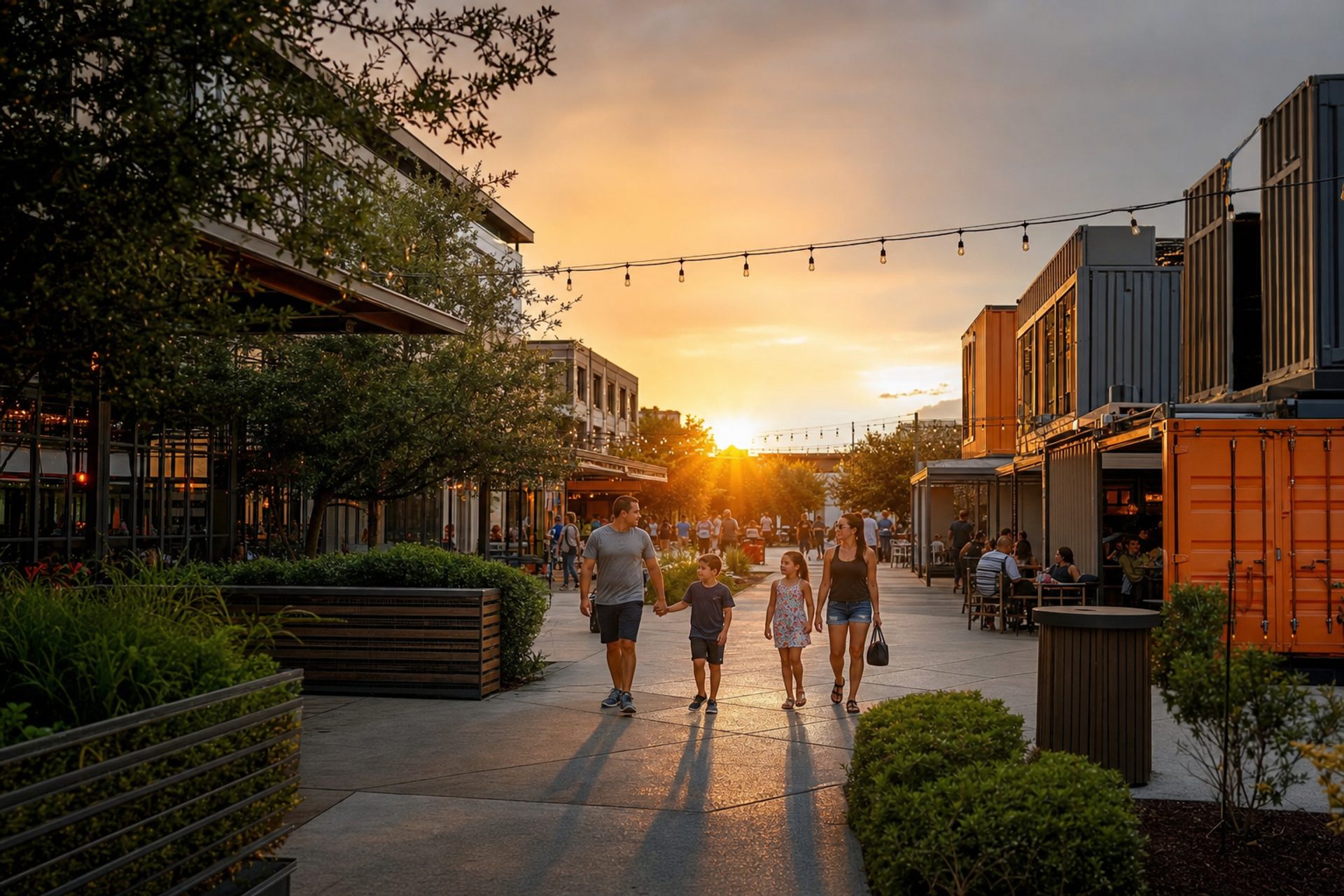 Modern architecture at Lake Nona Town Center in Orlando